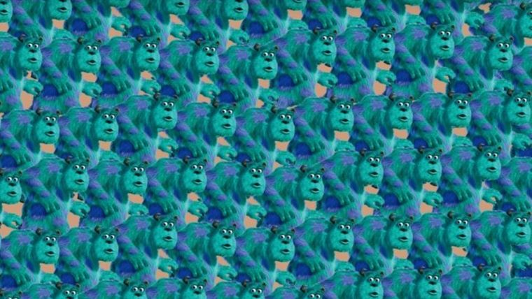 Acertijo visual, reto visual, Monsters Inc Pinterest