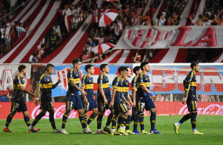 El plantel de Boca recibió la visita de Juan Román Riquelme en el vestuario tras el 1-1 ante Unión en Santa Fe. El plantel de Boca recibió la visita de Juan Román Riquelme en el vestuario tras el 1-1 ante Unión en Santa Fe. 