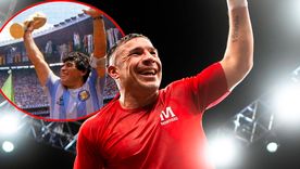 Sergio Maravilla Martínez expres+o toda su admiración por Maradona.