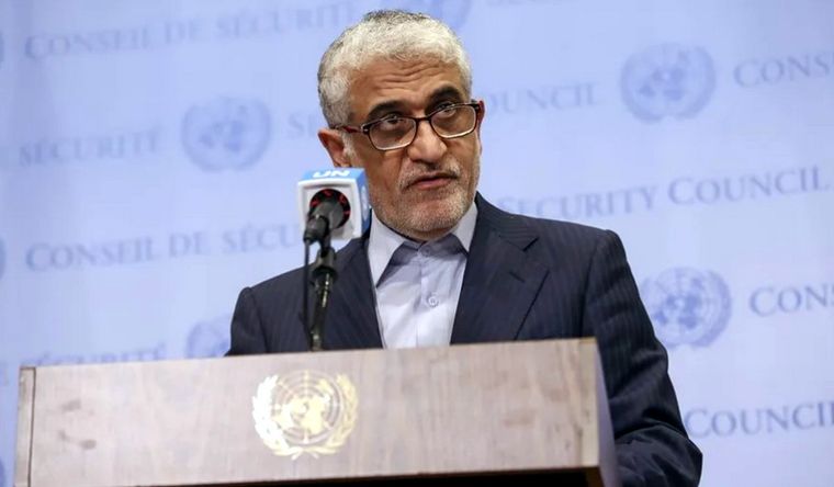 Irán se defiende, a través de Amir Saeid Iravani, de las amenazas de Donald Trump y Estados Unidos. Foto Efe