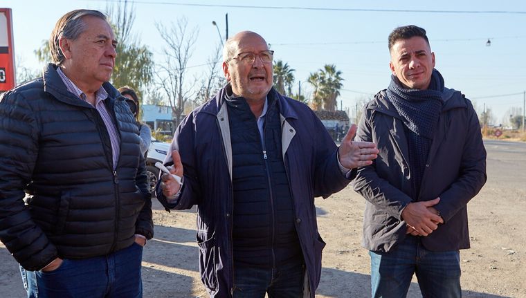 Sergio Marinelli, Marcelino Iglesias y Marcos Calvente Foto: Irrigación