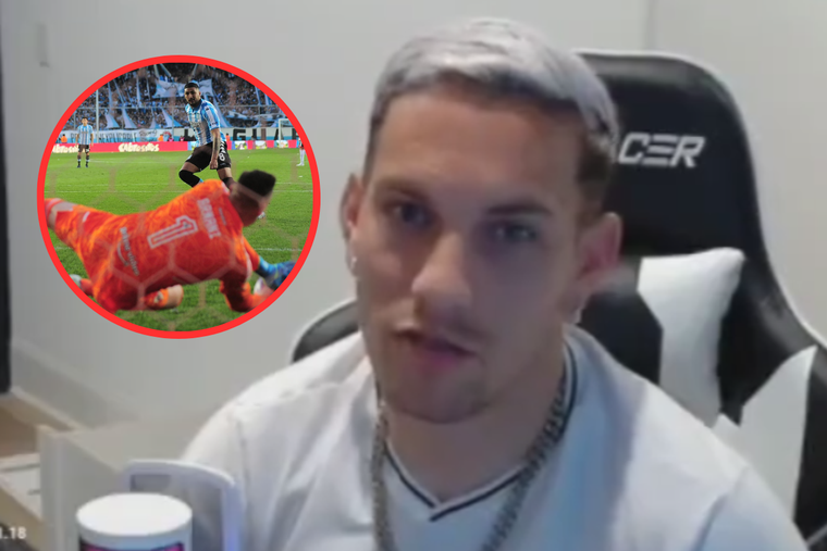 Copetti culpó a un jugador de Racing como la razón por la que no se tuvo confianza para patear ante River Foto: Twitch Enzo Copetti
