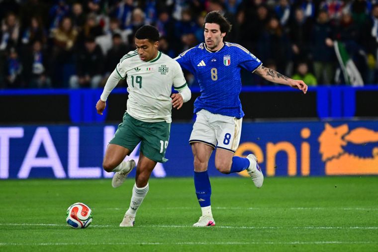 La Selección de Italia enfrenta a Irlanda del Norte en Bérgamo.