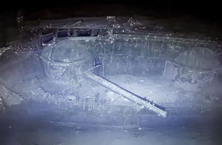 Océano Pacífico Uno de los cañones del portaaviones Kaga Foto: Ocean Exploration Trust