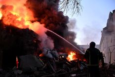 Desolación en el astillero de Mykolaiv. Foto: Twitter.