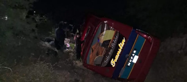 Una de las imágenes del accidente Foto: NA