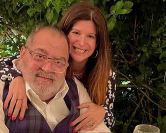 Elba junto a Jorge Lanata. Elba junto a Jorge Lanata.
