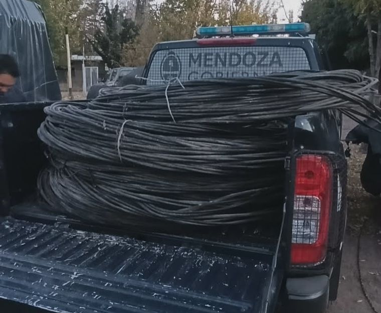 Los rollos de cable secuestrados se comercializaban por internet.&nbsp;