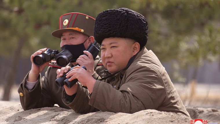 Kim Jong-un. Imagen publicada por KCNA el 9 de marzo de 2020.