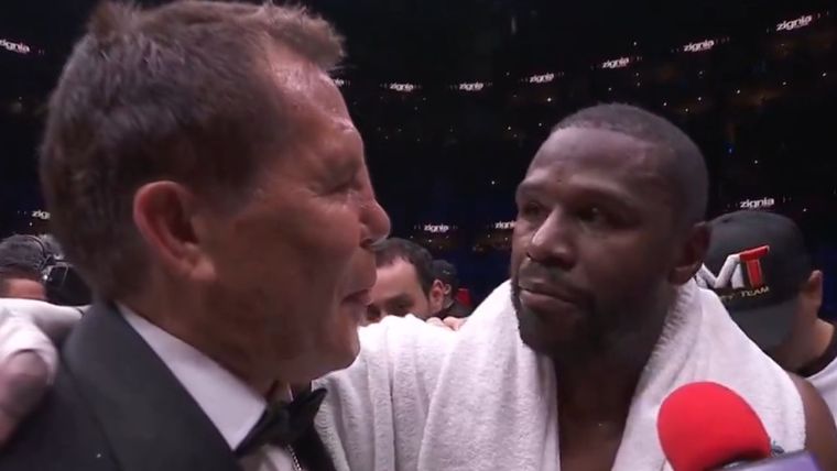 Chávez y Mayweather se encontraron en México. Foto: Captura Video