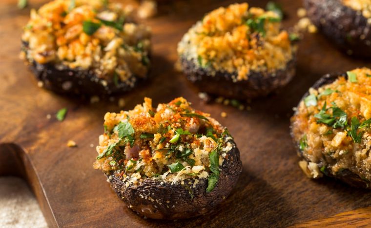 Portobello rellenos Un plato delicioso para hacer en pocos minutos Foto: Shutterstock