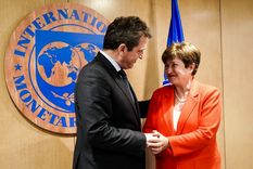 El ministro de Economía, Sergio Massa, logró su foto con Kristalina Georgieva en el Fondo Monetario . Ahora resta la aprobación de las metas del segundo trimestre del año. Foto: Ministerio de Economía