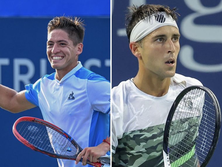 Sebastián Báez se cruzará con el italiano Jannik Sinner, 4º del mundo, y Etcheverry enfrentará a Novak Djokovic Foto: @sebaabaez7 y @tometcheverry