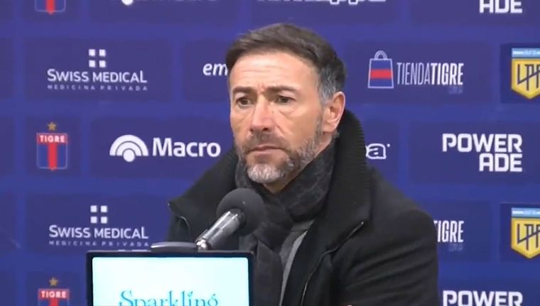 El entrenador de Unión, tras la derrota ante Tigre. Foto: Captura