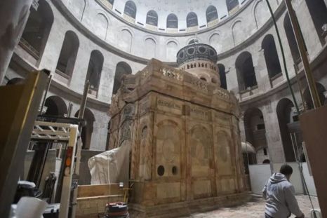 España celebró la reapertura del Santo Sepulcro de Jerusalén. Foto Efe España celebró la reapertura del Santo Sepulcro de Jerusalén. Foto Efe