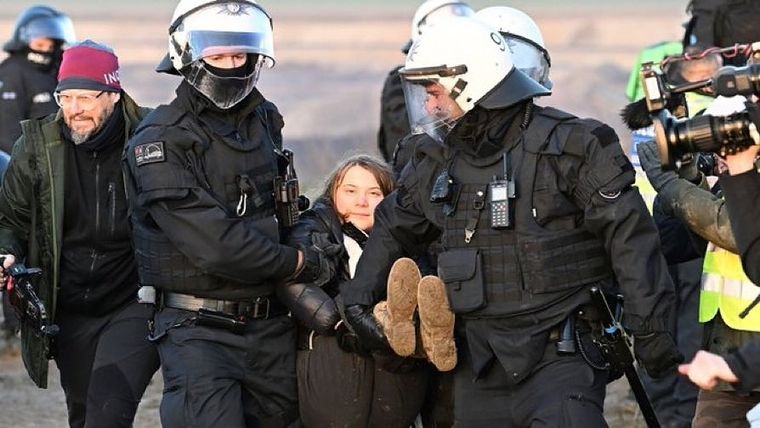 Greta Thunberg fue detenida en Alemania