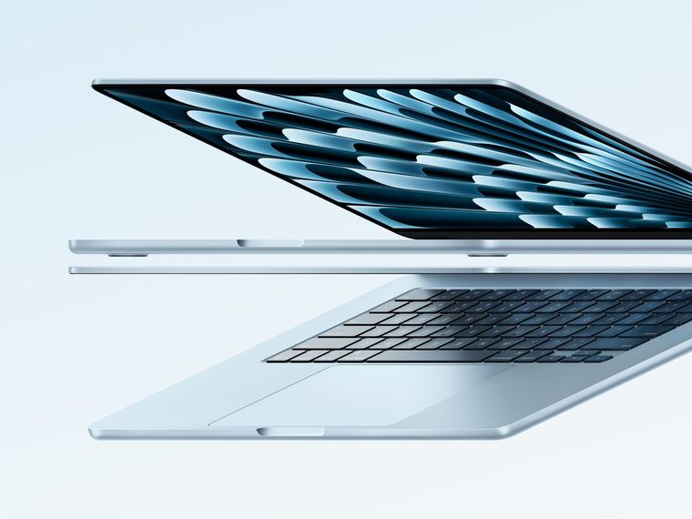 El MacBook Air M5 conserva su perfil delgado de 11 mm y suma la potencia del último procesador de la marca. El MacBook Air M5 conserva su perfil delgado de 11 mm y suma la potencia del último procesador de la marca.