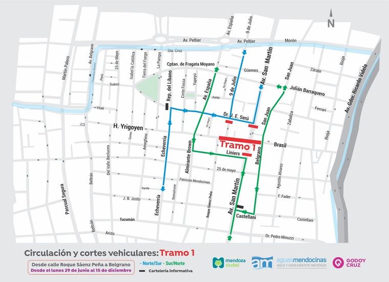 La remodelación de Yrigoyen entró en marcha y obliga a modificar recorridos tanto para vehículos particulares como para el transporte público.
