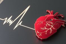 Corazón plano abstracto en el concepto de superficie de piedra Foto: Dpa.