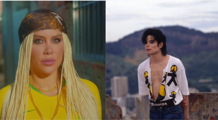 Wanda Nara y Michael Jackson grabaron sus videoclips en Río de Janeiro.