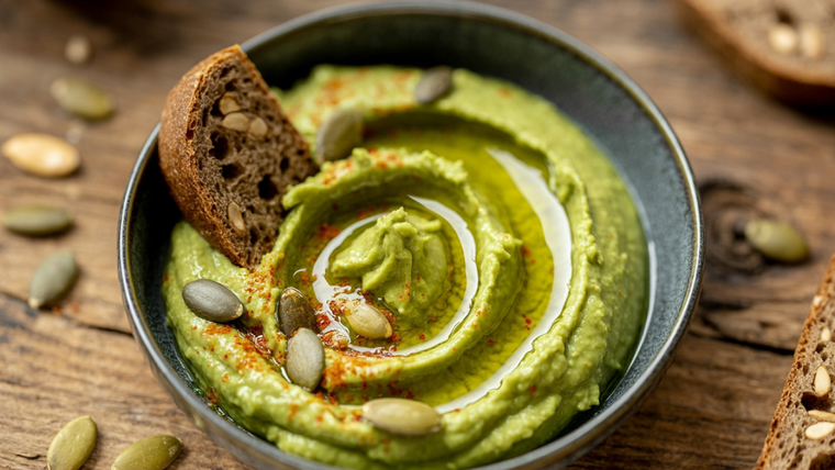 Receta en pocos pasos de hummus de aguacate Receta en pocos pasos de hummus de aguacate