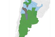 Provincias con más votos de sus senadores a favor y en contra del aborto.