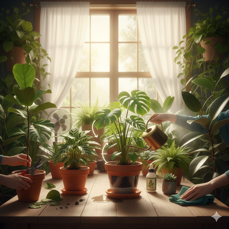 Las plantas estarán radiantes. Fuente: IA Gemini.