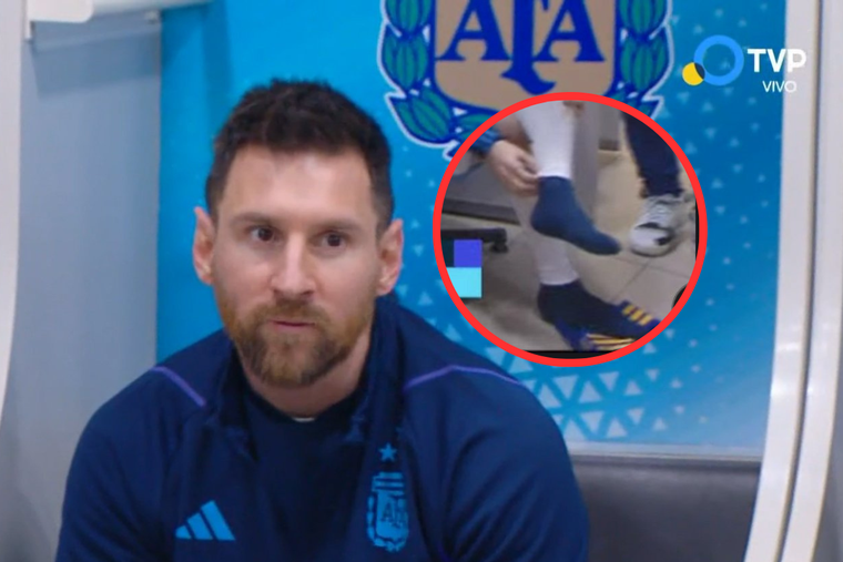 Messi y sus ojotas de Boca, furor en las redes sociales Foto: TV Pública