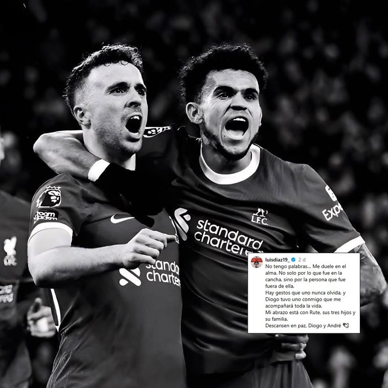 El posteo de Luis Díaz tras la muerte de Diogo Jota El posteo de Luis Díaz tras la muerte de Diogo Jota