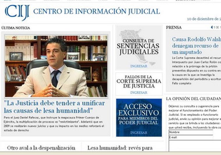 El sitio www.cij.gov.ar ya está on line.