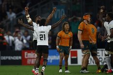 Fiyi dio el gran batacazo del Mundial de Rugby y bajó a Australia Foto: EFE