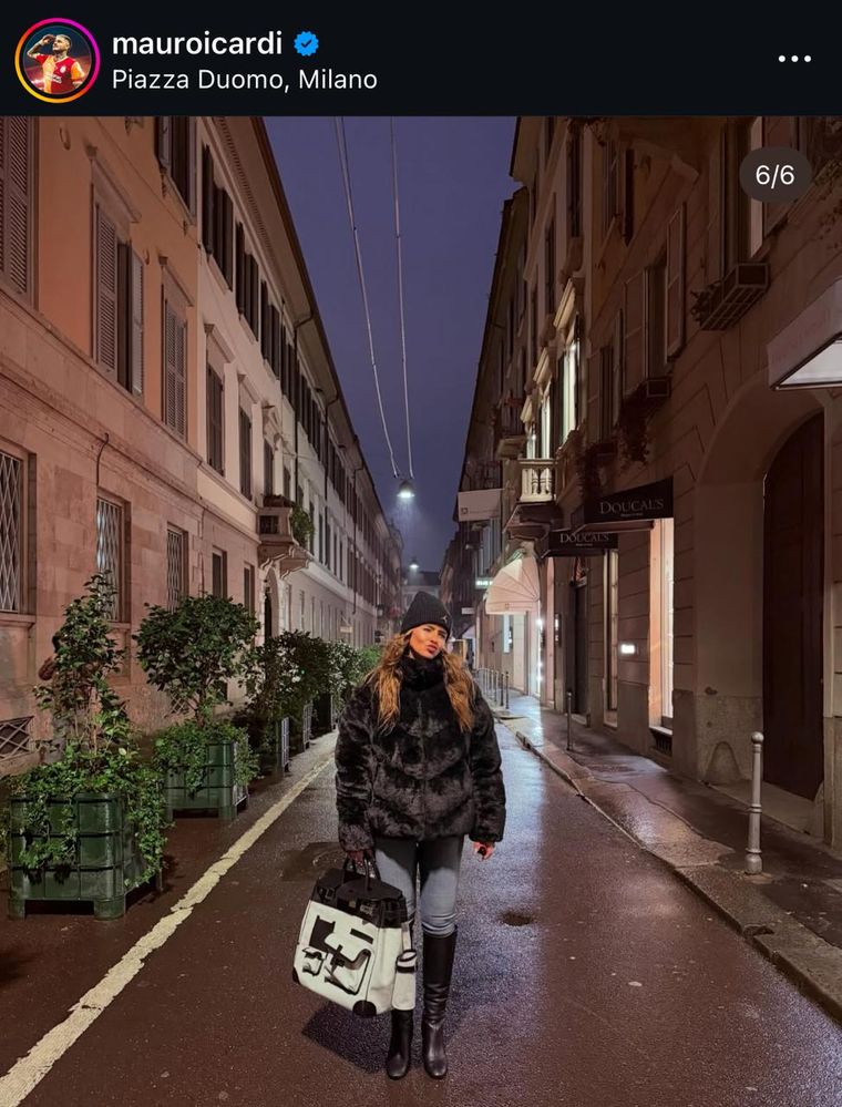 Messi en Ezeiza y la China Suárez en Milán. Messi en Ezeiza y la China Suárez en Milán.