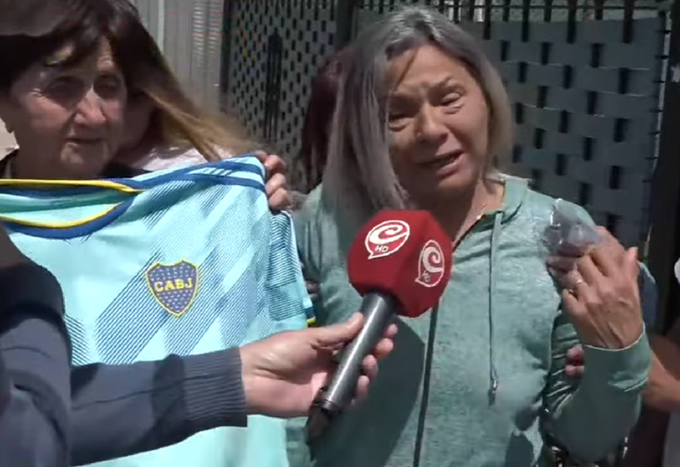 La madre del joven policía. Foto: Captura de pantalla TV