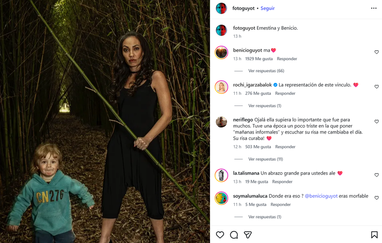 Alejandro Guyot compartió una foto de Ernestina Pais con su hijo. Alejandro Guyot compartió una foto de Ernestina Pais con su hijo.