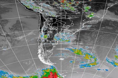 MDZol | Imagen satelital del Servicio Meteorológico Nacional de las 19.