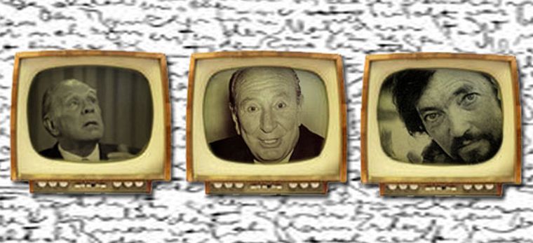 Jorge Luis Borges, Joaquín Soler Serrano y Julio Cortázar. Foto: Web