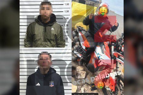 Los dos malvivientes detenidos y la foto con una moto robada que publicaron días atrás en Instagram. (Se pixela el rostro porque pueden pasar a rueda de personas) Los dos malvivientes detenidos y la foto con una moto robada que publicaron días atrás en Instagram. (Se pixela el rostro porque pueden pasar a rueda de personas)