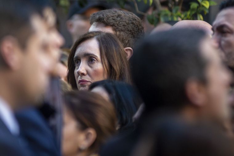 Victoria Villarruel estuvo en La Rural. El domingo se encontrará con Javier Milei. Foto: Noticias Argentinas