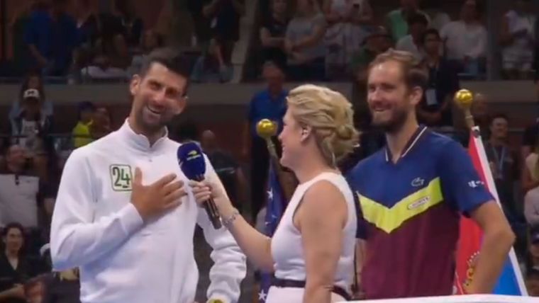 Djokovic y Medvedev regalaron una gran final de US Open, pero también un divertido momento en la premiación
