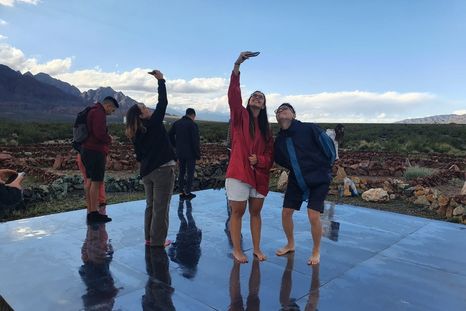 Turistas disfrutando del Parque de las Artes. Foto: Gentileza Gobierno de Mendoza