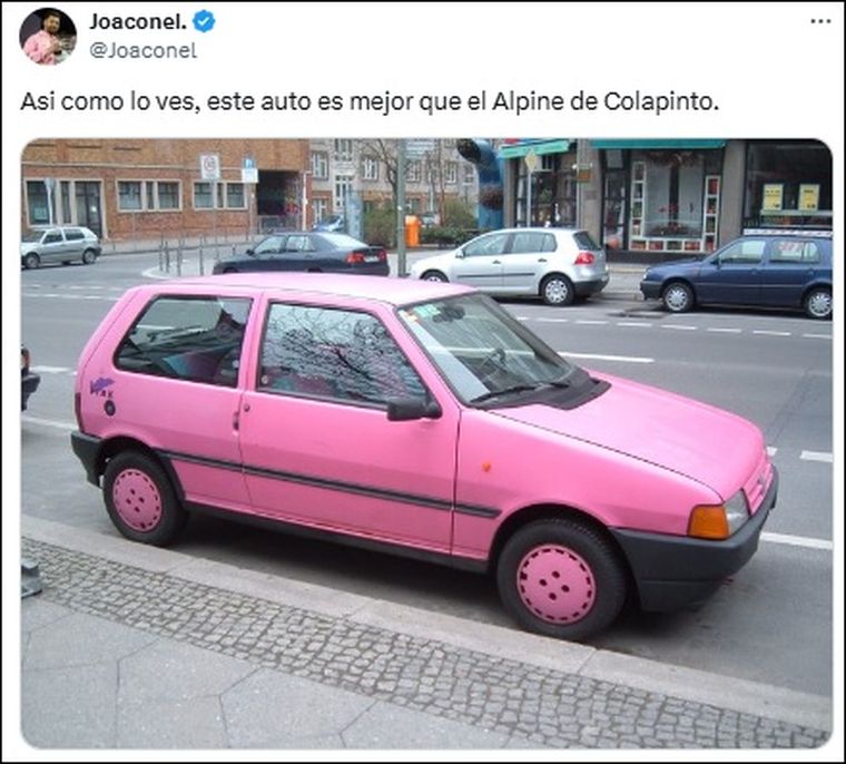 Los memes en X por el auto de Franco Colapinto Los memes en X por el auto de Franco Colapinto