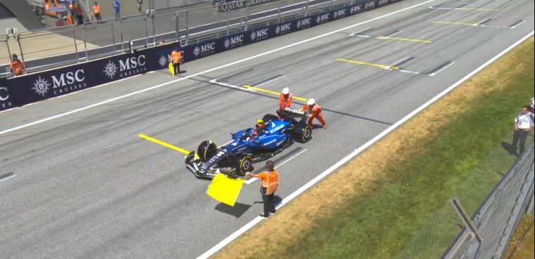 Carlos Sainz no pudo dar la vuelta previa en Austria