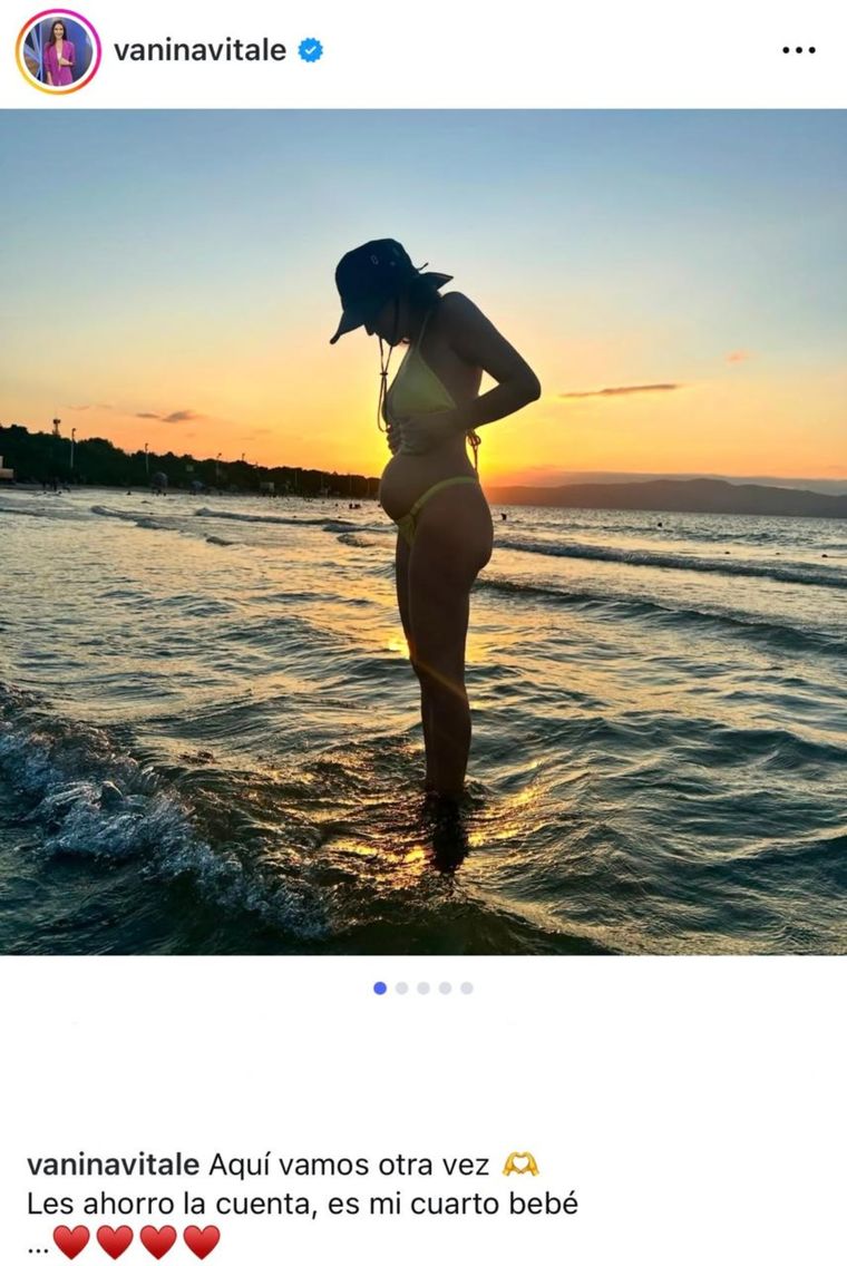 El posteo con el que la periodista anunció su cuarto embarazo. El posteo con el que la periodista anunció su cuarto embarazo.