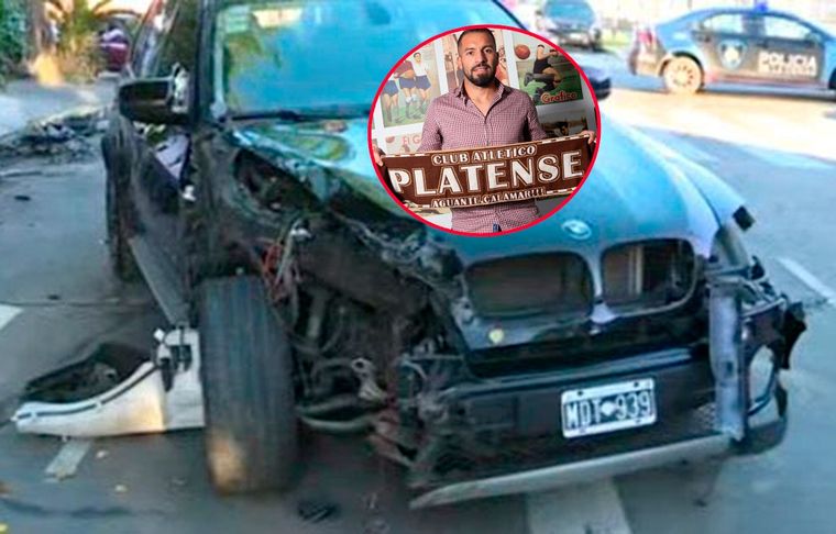 Tito Canteros, jugador de Platense, chocó en la zona de Parque Avellaneda. El test de alcoholemia le dio 1,62. El otro conductor con quien chocó también dio positivo.