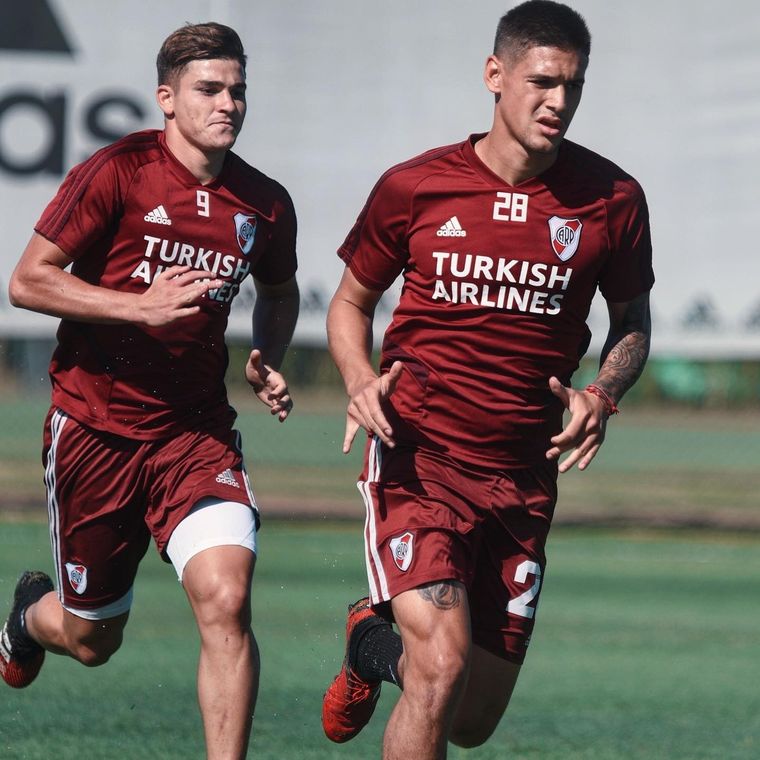 Martínez Quarta se entrenó con normalidad y podría ser titular. River Plate Foto: River Plate
