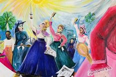 El episodio conocido como el Motín de las Mujeres fue retratado por el artista Isaías Medeiros.