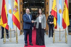Victoria Villarruel en España La vicepresidenta Victoria Villarruel junto al titular del Senado de España, el conservador Pedro Rollán. Foto: X (@ARGenesp)
