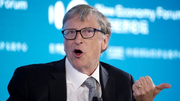 Bill Gates en el foro económico New Economy Forum, en Pekín, China, el 21 de noviembre de 2019.