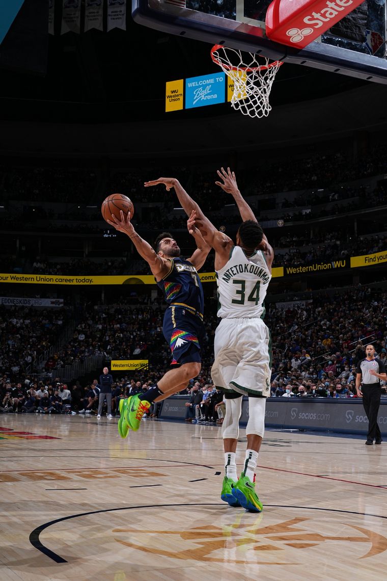 El cordobés aprovechó sus minutos en cancha en el triunfo de los Nuggets. Foto: @TeamFacu7