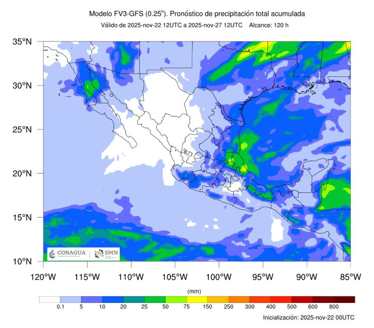 La humedad del Pacífico y el golfo dejará lluvias dispersas en gran parte de México, mientras el frío persiste en zonas altas. La humedad del Pacífico y el golfo dejará lluvias dispersas en gran parte de México, mientras el frío persiste en zonas altas.
